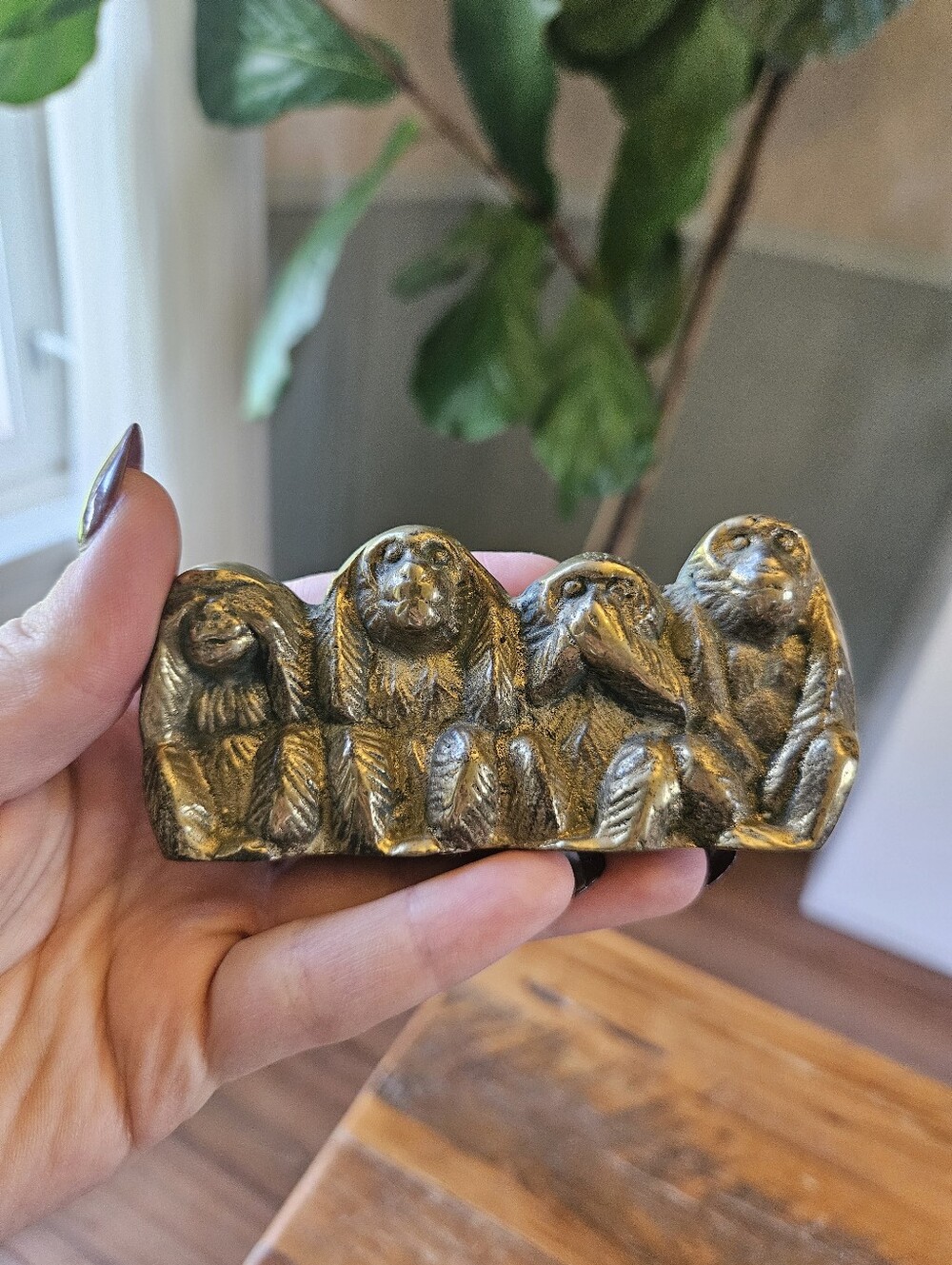 Vintage Brass "4 Wise Monkeys"